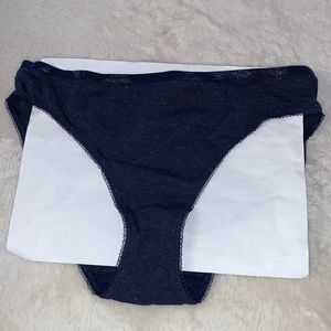 Large Victoria’s Secret glitter navy blue bikini panty